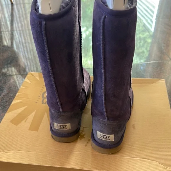 UGG Dark Purple Suede Boots - Picture 3 of 4